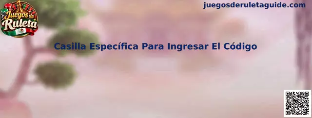 Referencia visual para localizar la casilla específica para ingresar un código dentro de un formulario de registro